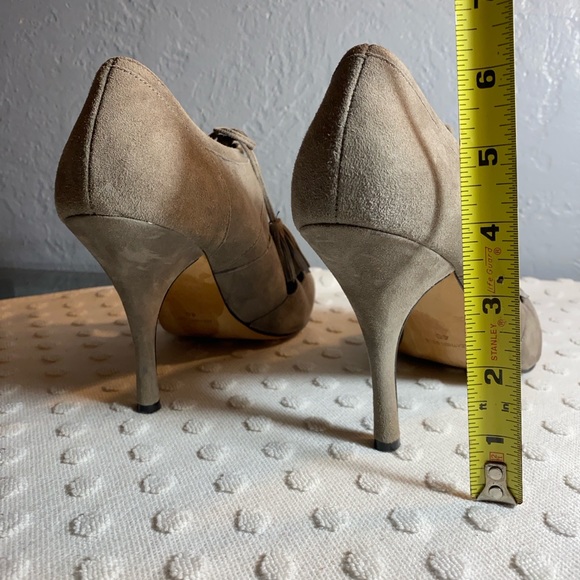 Plenty by Tracy Reese Paola Gray Lace Up Heels with Tassel Detail - Picture 16 of 16